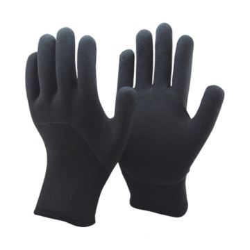 NMSAFETY Sicherheitsausrüstung Nylon / Acryl Frottee beschichtet Latex Winter Sicherheitshandschuh